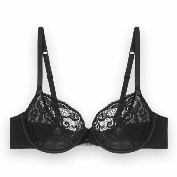 LOU Belle de Lou Lace Underwire Bra NWT Size 34B in Black - Picture 2 of 3